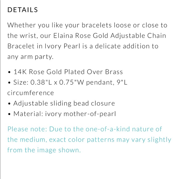 Kendra Scott Elaina Rose Gold Adjustable Bracelet - Picture 6 of 6